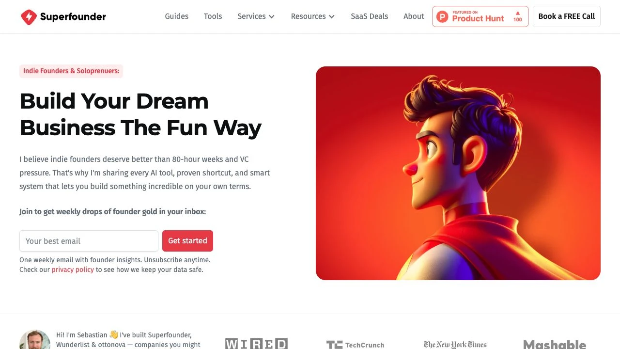 Die Superfounder-Plattform für Gründer, Unternehmer und Creators